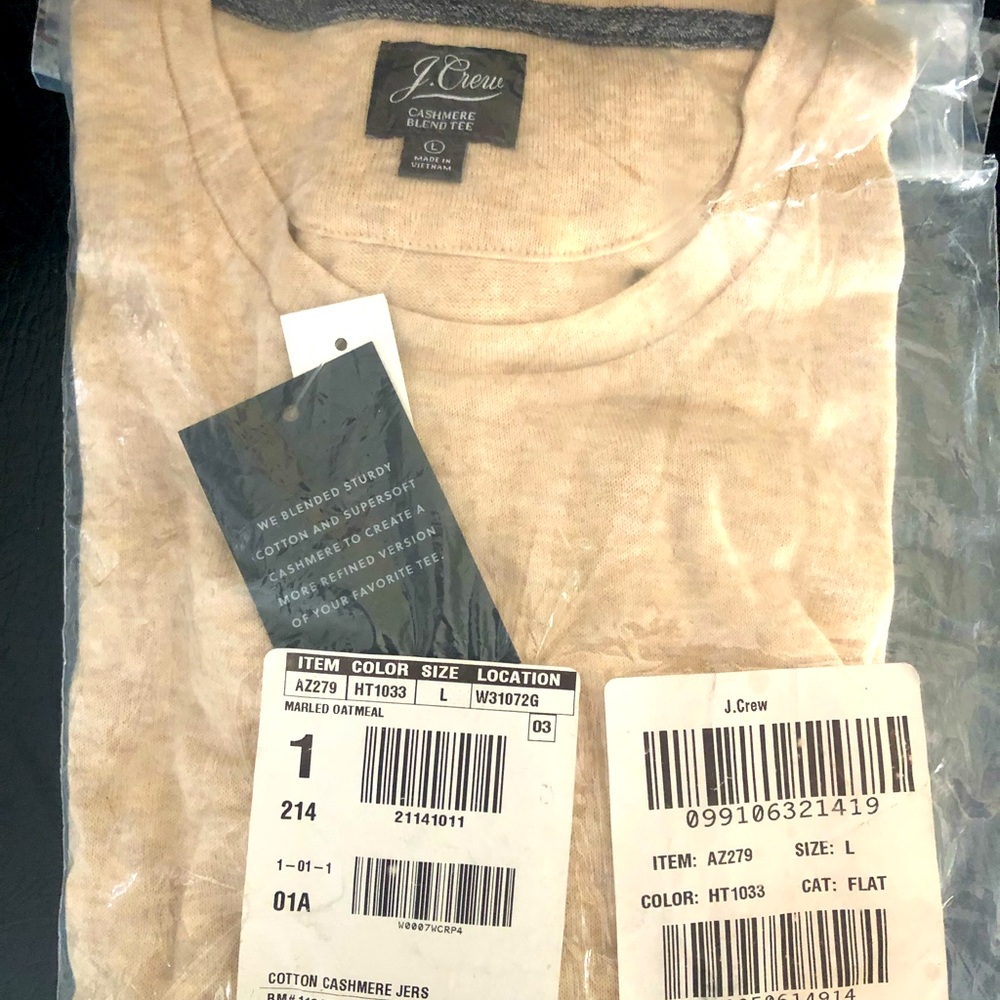 J Crew Cashmere Blend Long Sleeve Tee